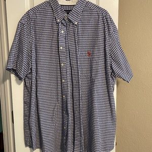 U.S. Polo Assn Blue/White Button-Down (XLT)